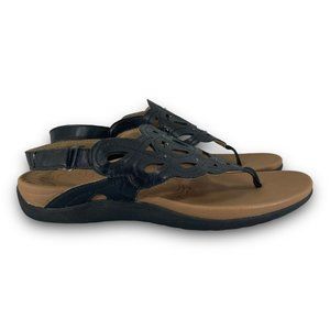 Rockport Ridge Sling Sandals CH2083 Slip On Thong Circle Cut Out Black Women 8W
